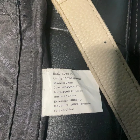 STEVE MADDEN Light Grey Crossbody Messenger Bag- Quilted Faux Leather - Picture 7 of 11